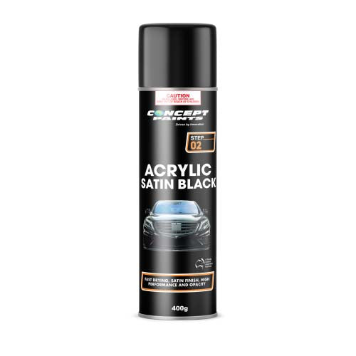 Acrylic Satin Black 400grams